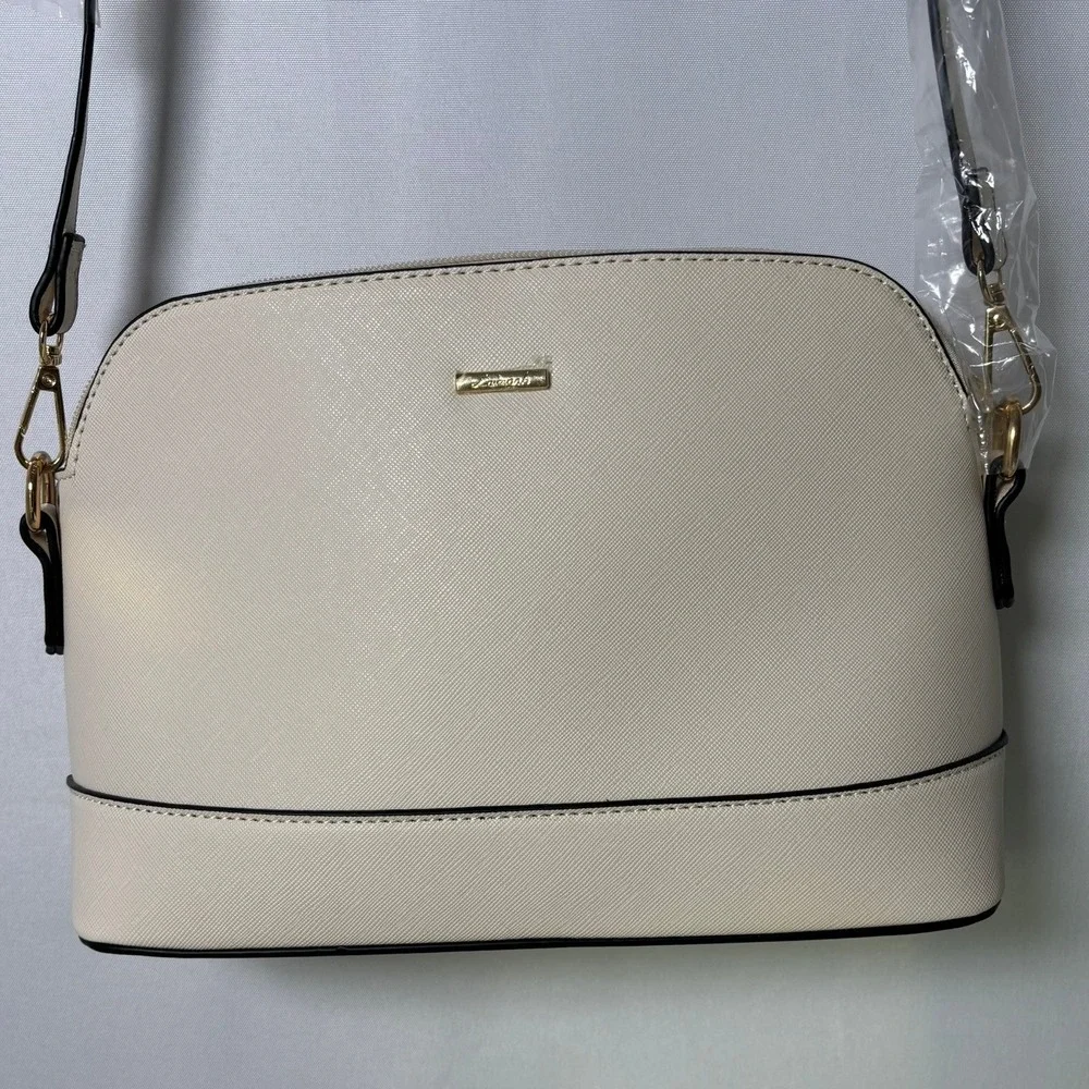 *NWOT*‎ LOVEVOOK Cream Crossbody Dome Satchel Purse